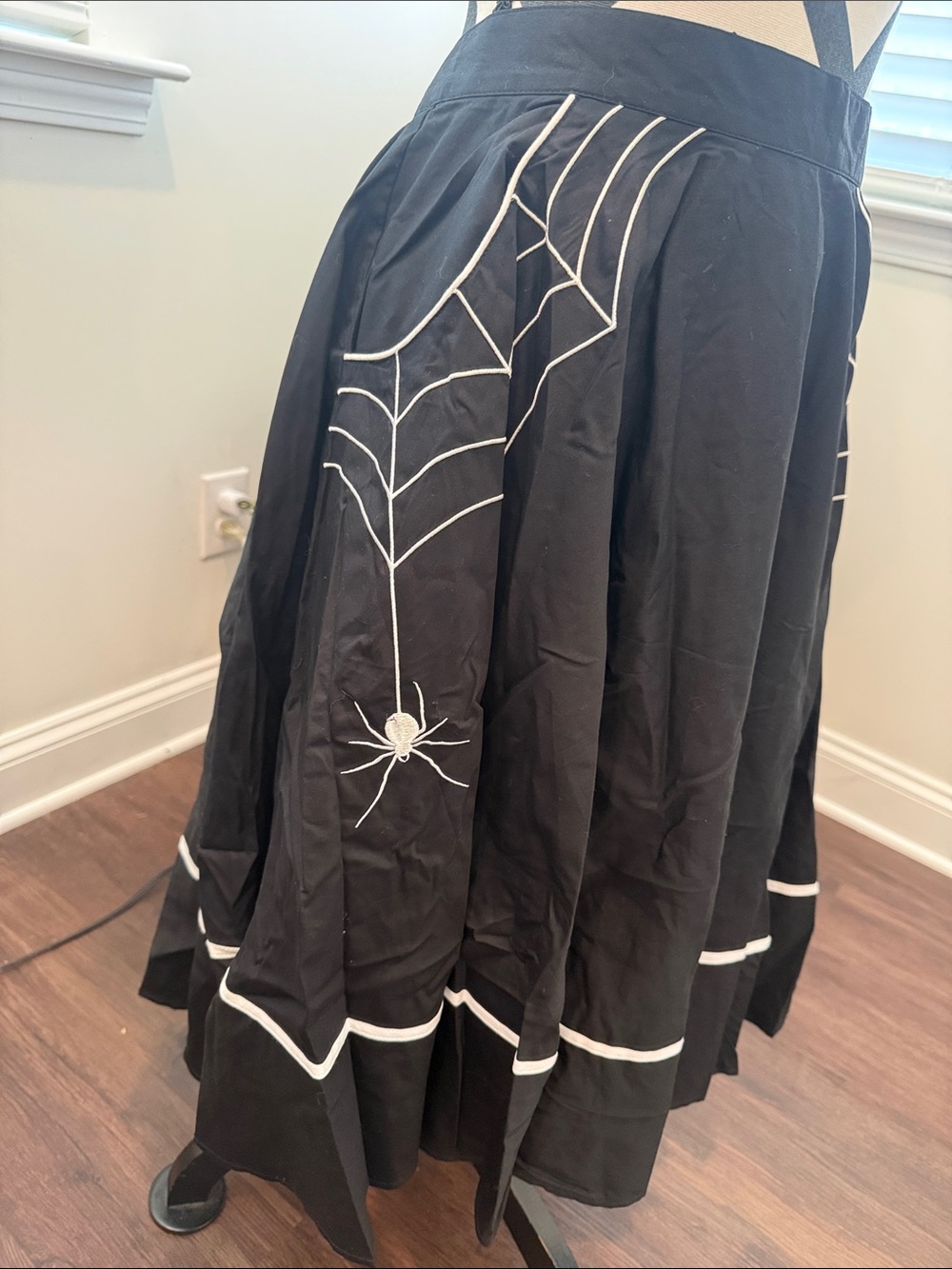 Hell Bunny Miss Muffet Spider Spiderweb Halloween 50’s Skirt - Picture 6 of 11